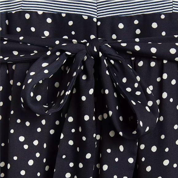 NWOT Loft Petite Dot Mixed Media Flair Dress - Picture 3 of 14